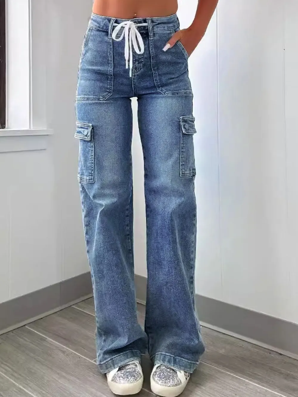 Washed Jeans with Pockets, image 5