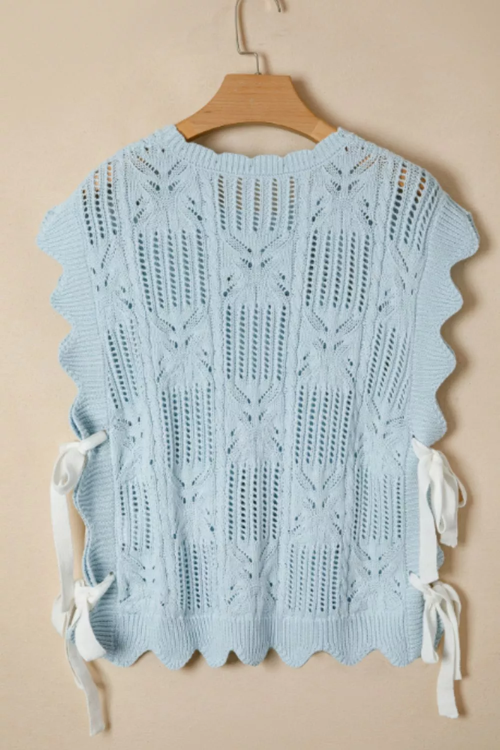 Openwork Side Tie Knit Top, image 6