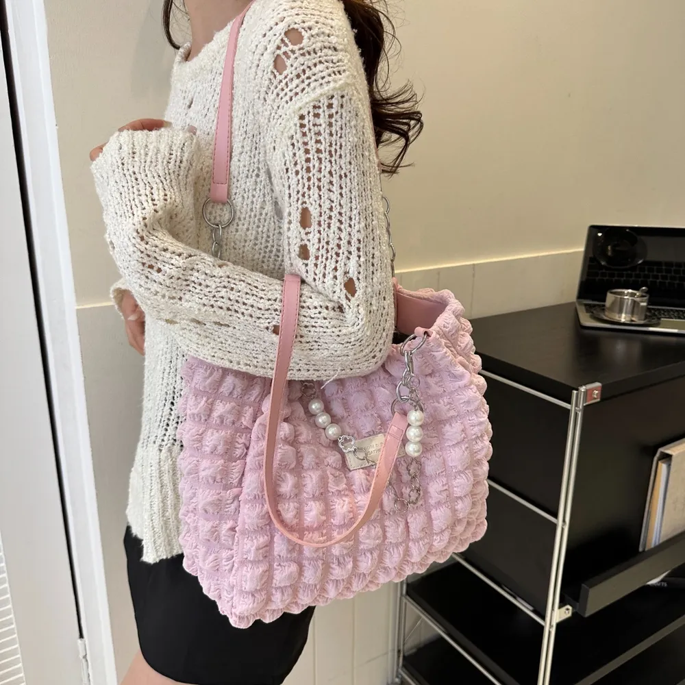 Bubble Textured Tote Bag, image 20