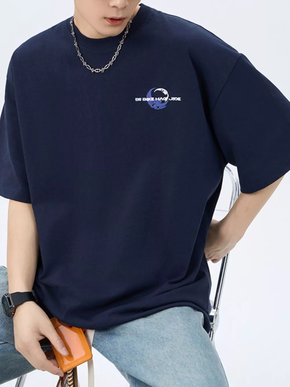 Men's Plus Size Round Neck Short Sleeve T-Shirt, image 3
