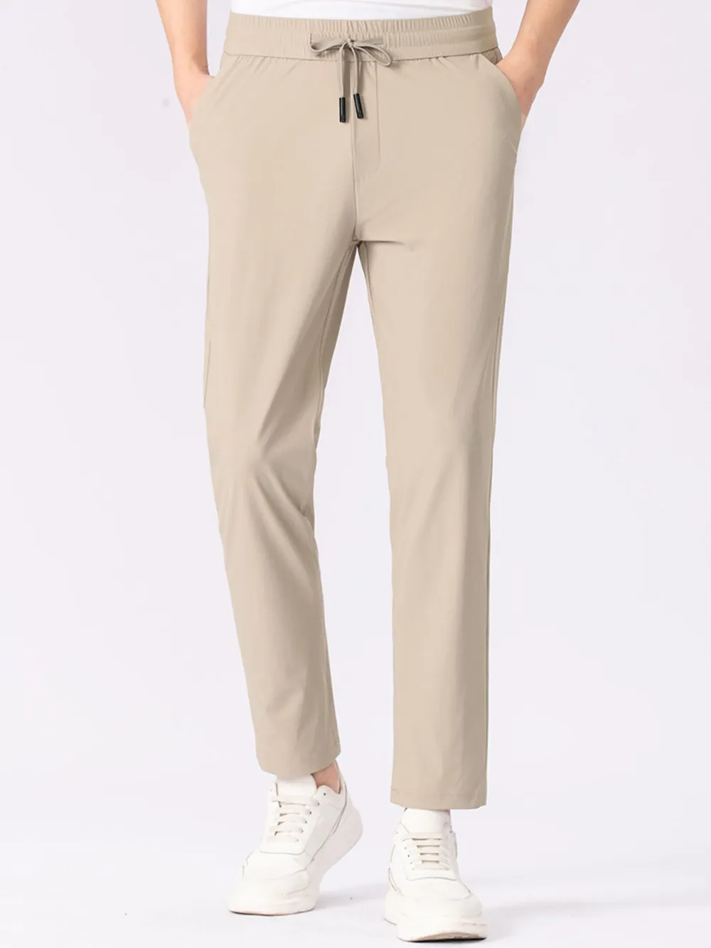 Men's Plus Size Drawstring Waistband Quick-Dry Pants, image 4