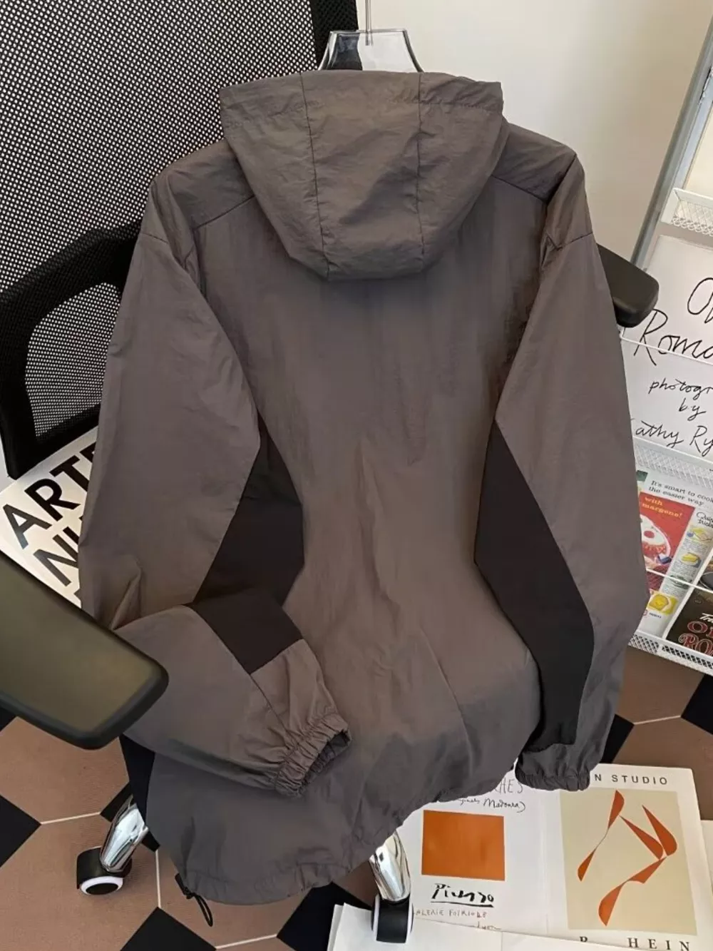 Men's Color Block Windproof Hooded Jacket, image 6