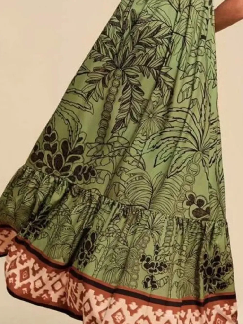 Tropical Print Maxi Cami Dress, image 4