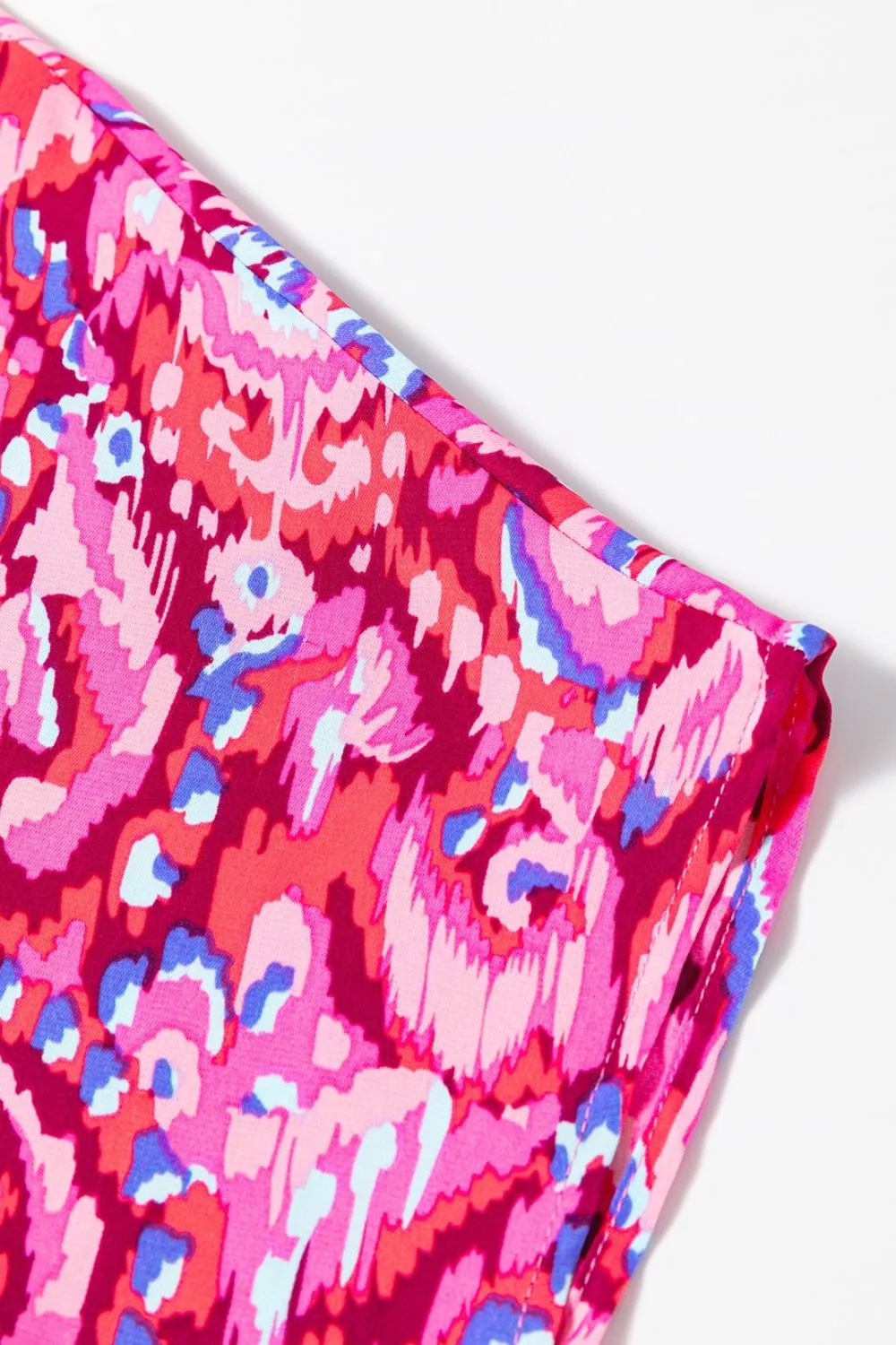 Abstract Print V Neck Half Sleeve Loose Fit Blouse, image 14