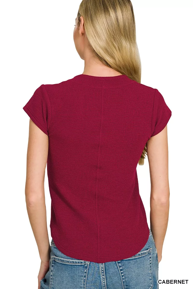 Double Knit Snap Button Short Sleeve Shirt, image 3
