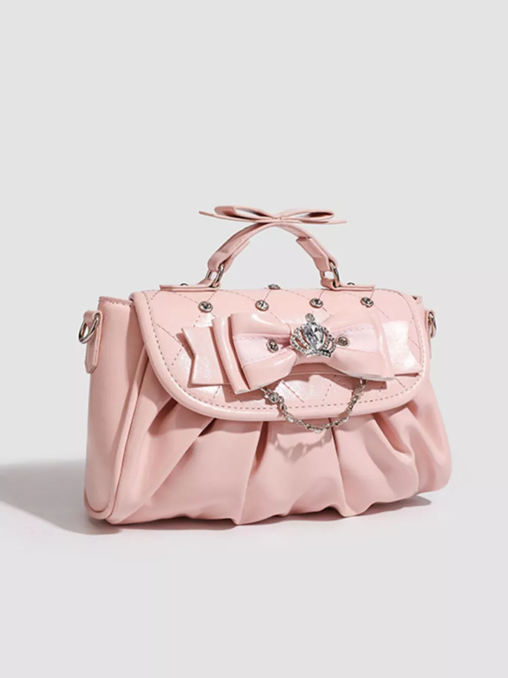 Ruched Bow Crossbody Bag, image 4