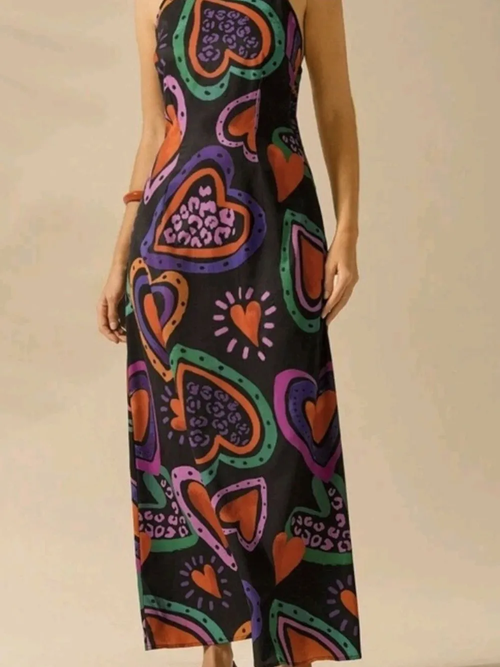 Printed Sleeveless Maxi Dress, image 7