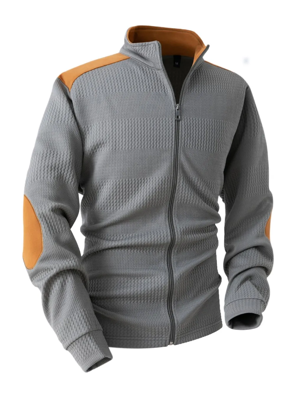 Men's Full Size Zip Up Long Sleeve Top Plus Size, image 5