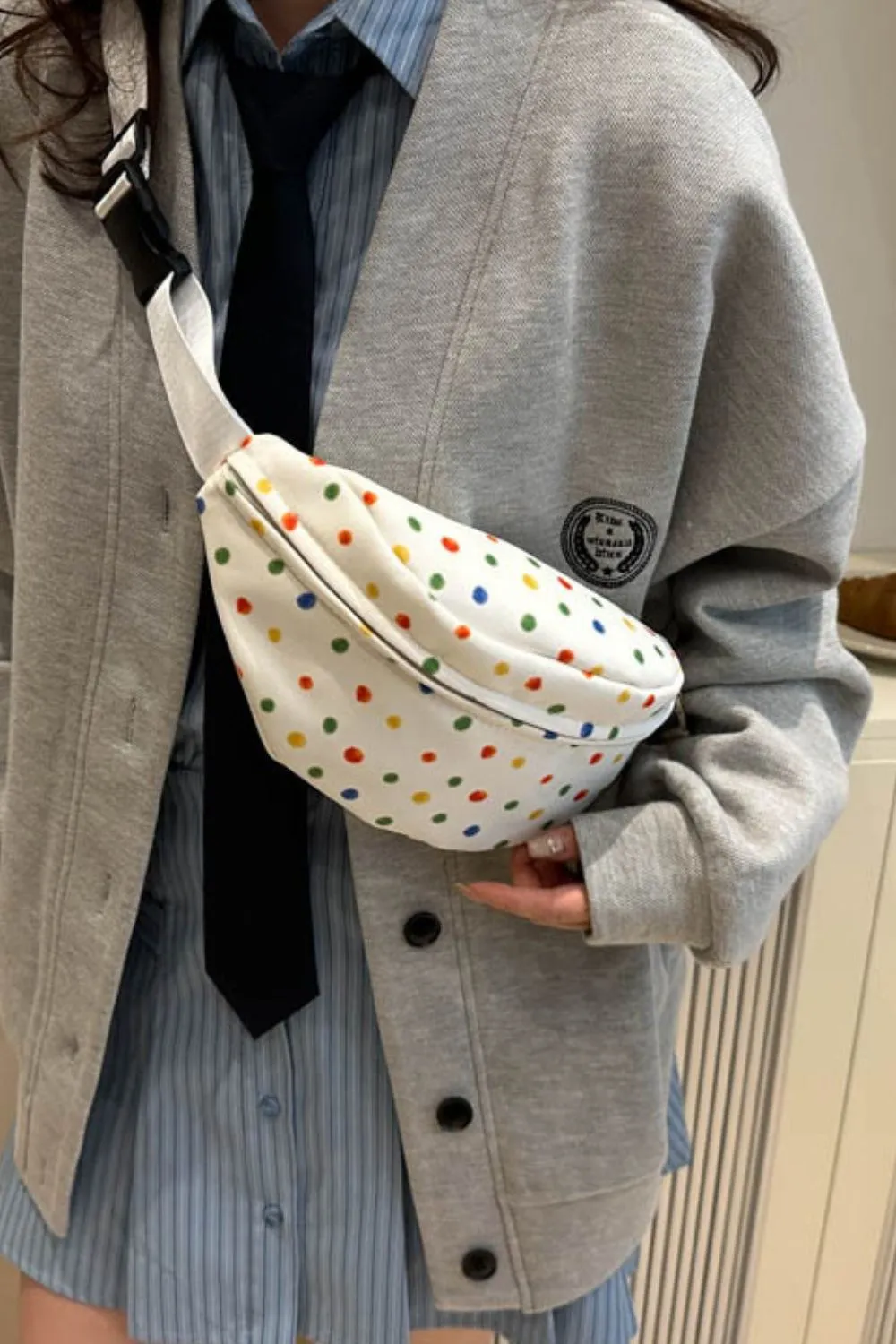 Contrast Polka Dot Crossbody Bag, image 6
