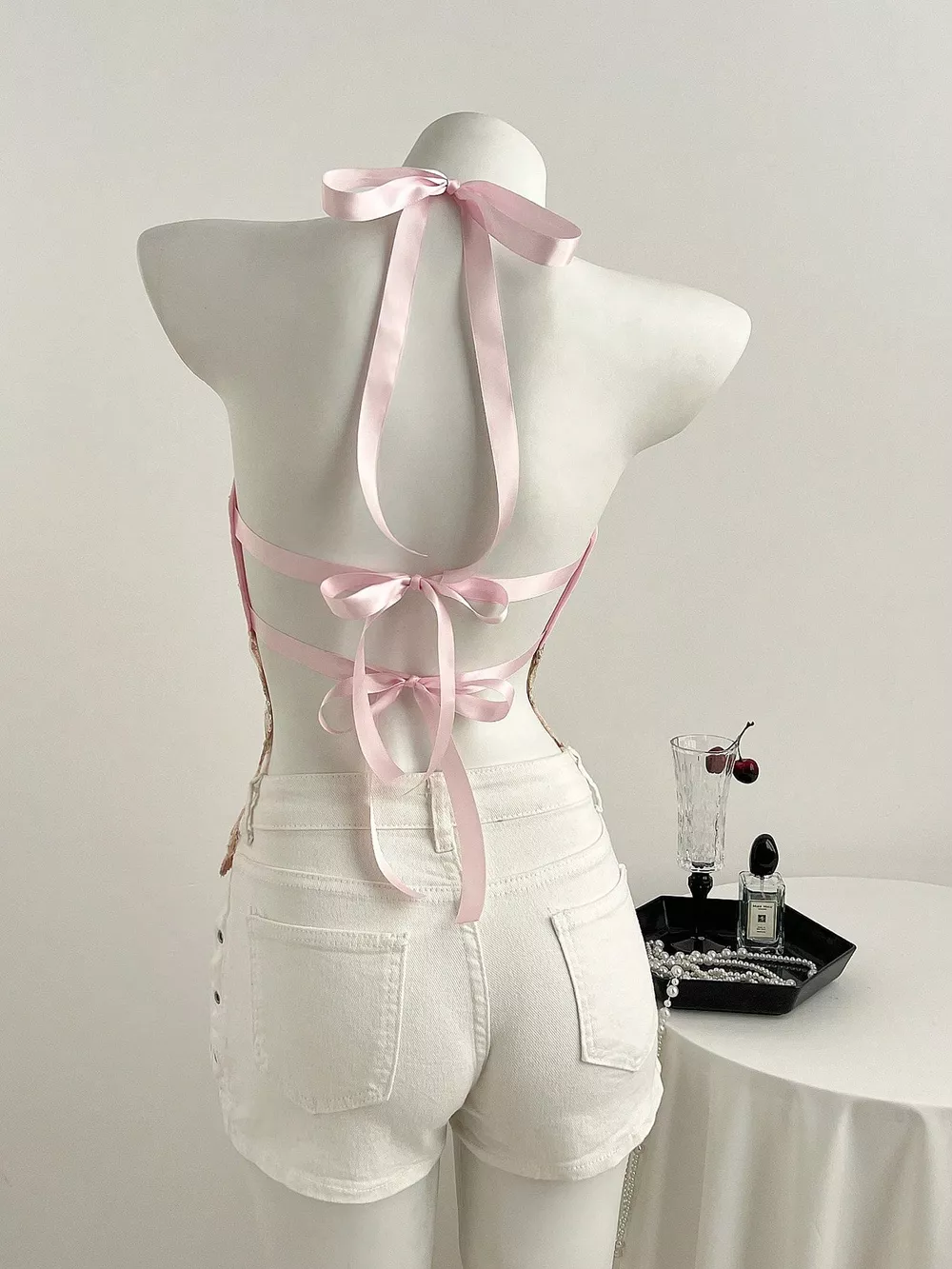 Sequin Halter Neck Cami, image 6