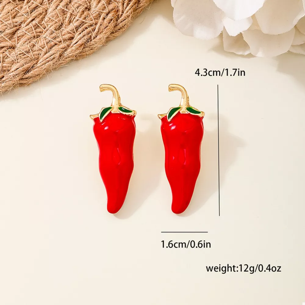 Chili Pepper Stud Earrings, image 5