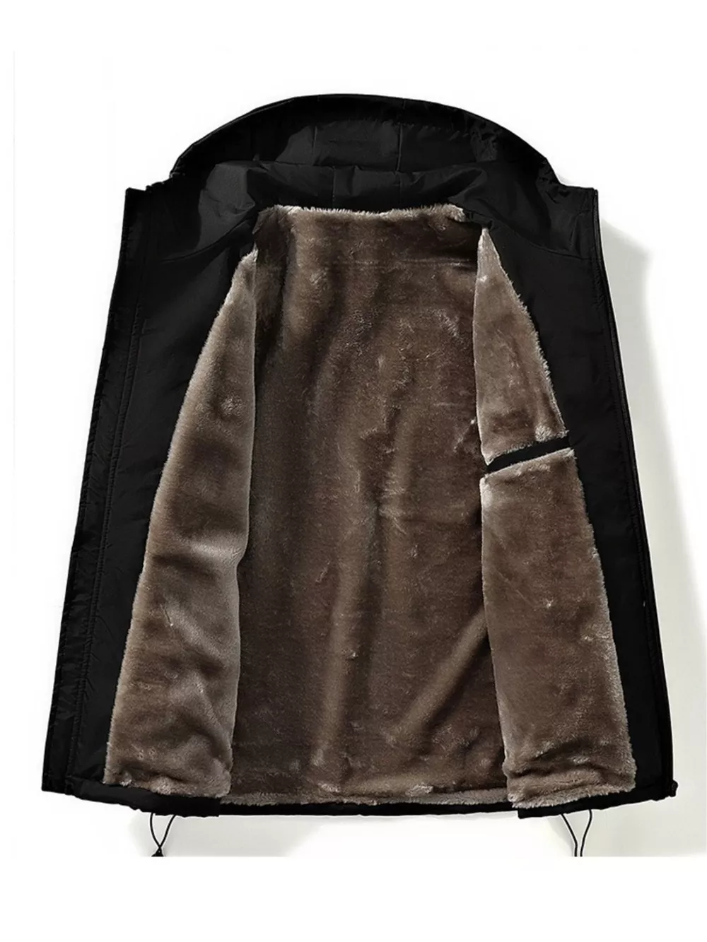Men's Plus Size Drawstring Zip Up Hooded Jacket, image 4