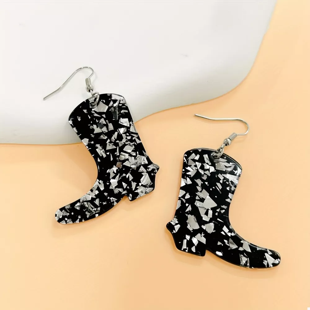 Cowboy Boot Dangle Earrings, image 3