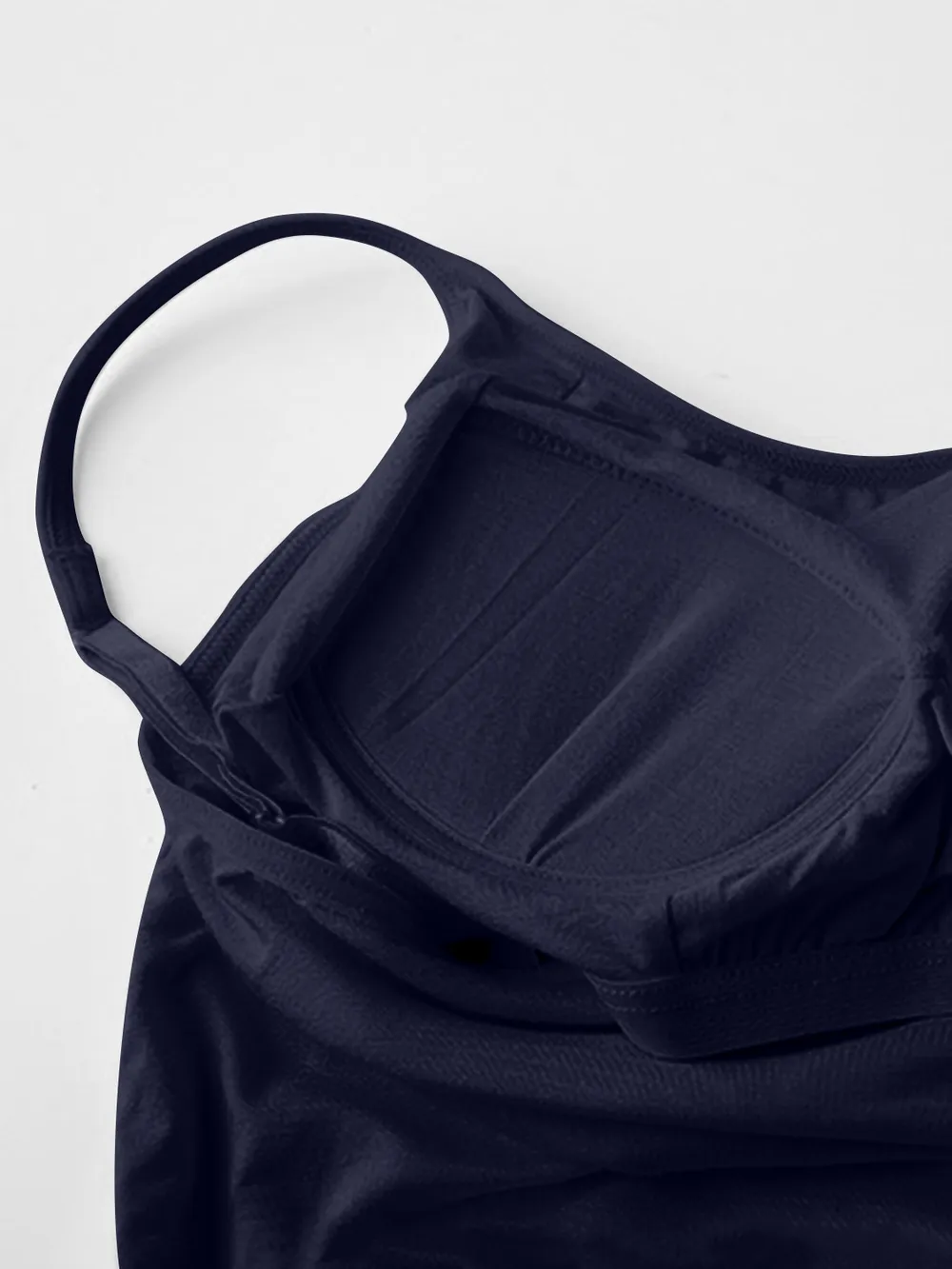 Round Neck Spaghetti Strap Cami Dress with Bra, image 12