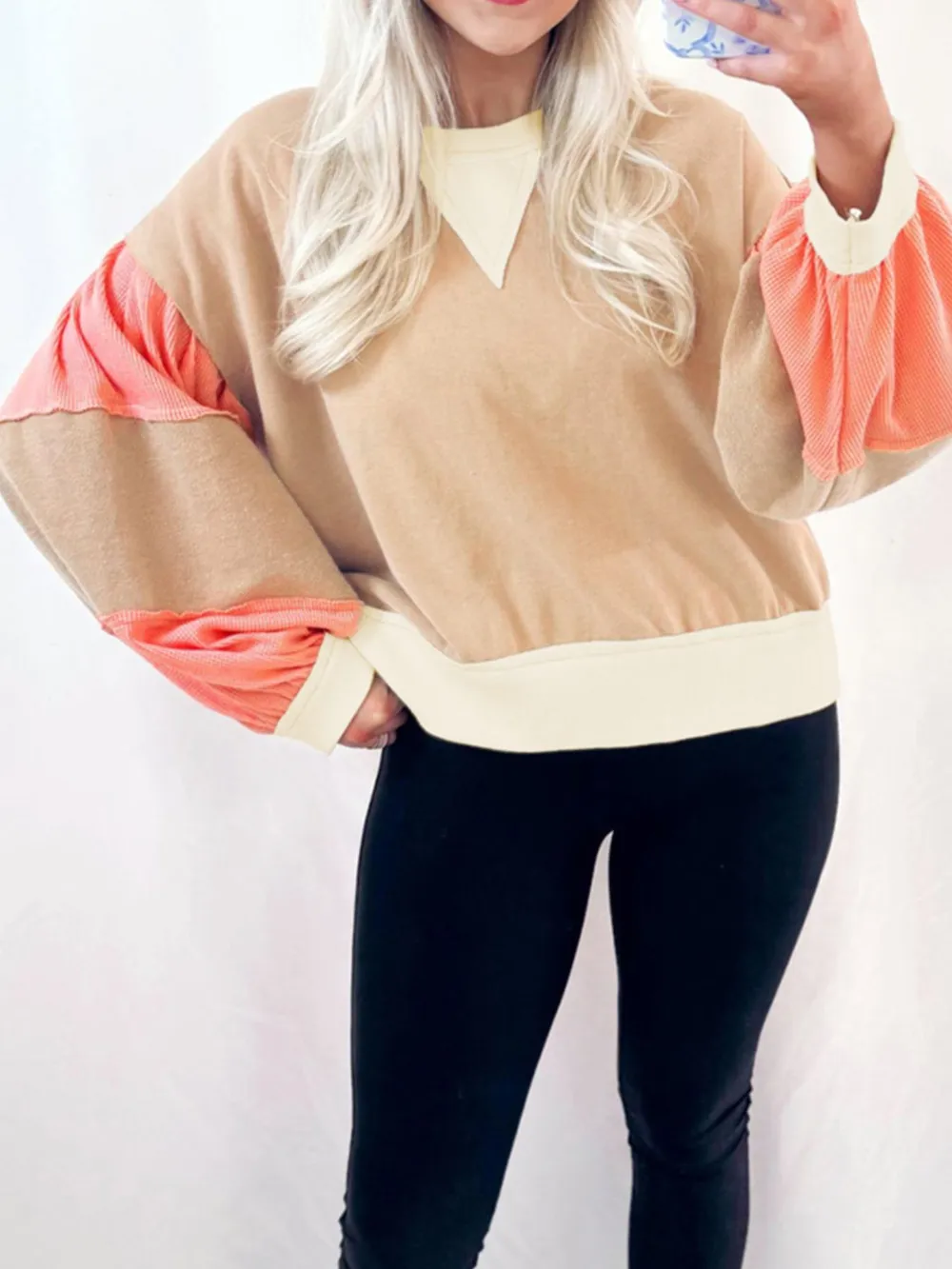Color Block Long Sleeve Sweatshirt, image 3
