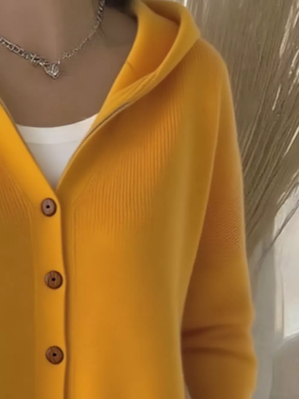Full Size Hooded Button-Down Knit Cardigan Plus Size, image 14
