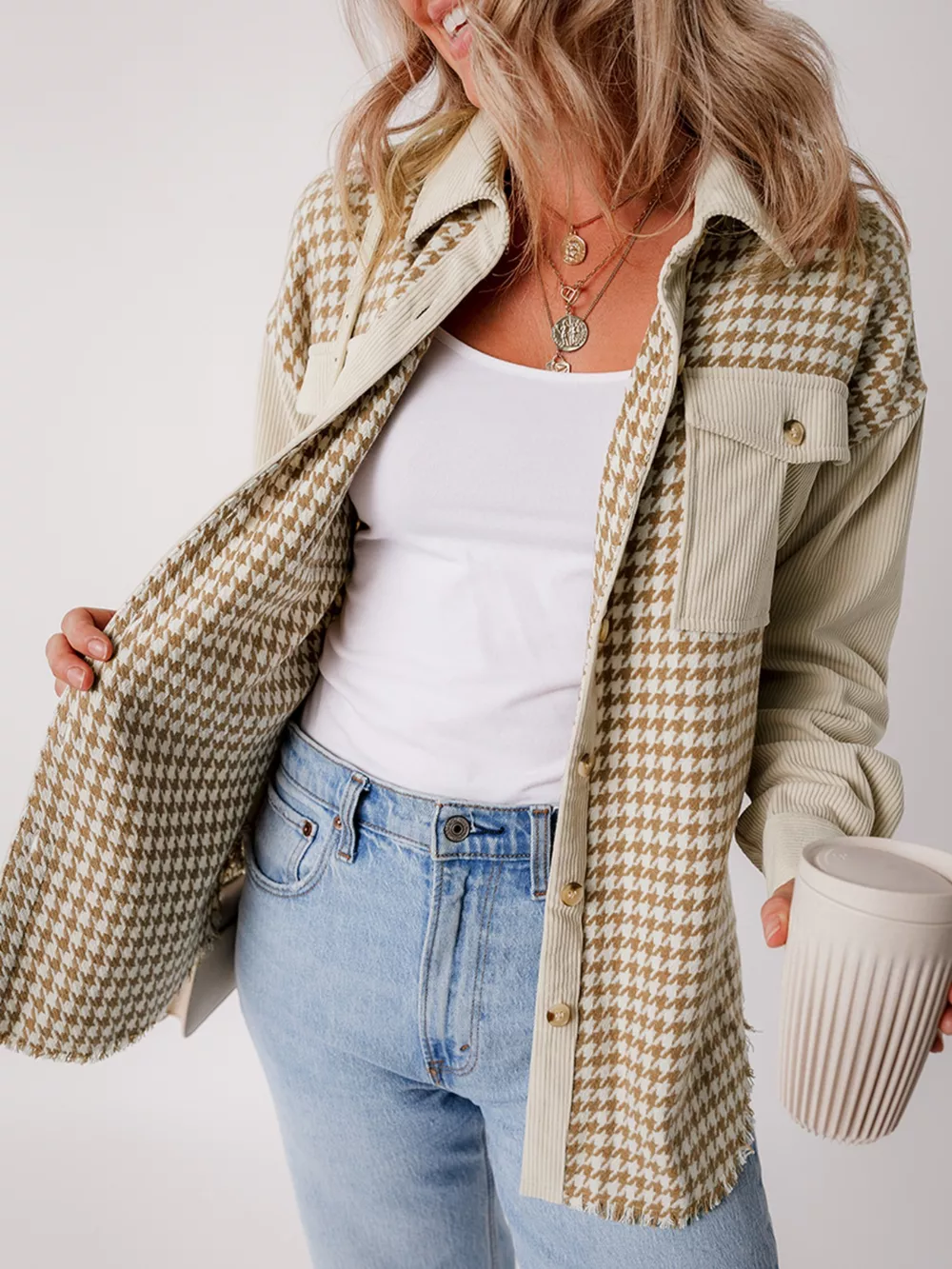 Houndstooth Button-Down Jacket, image 11