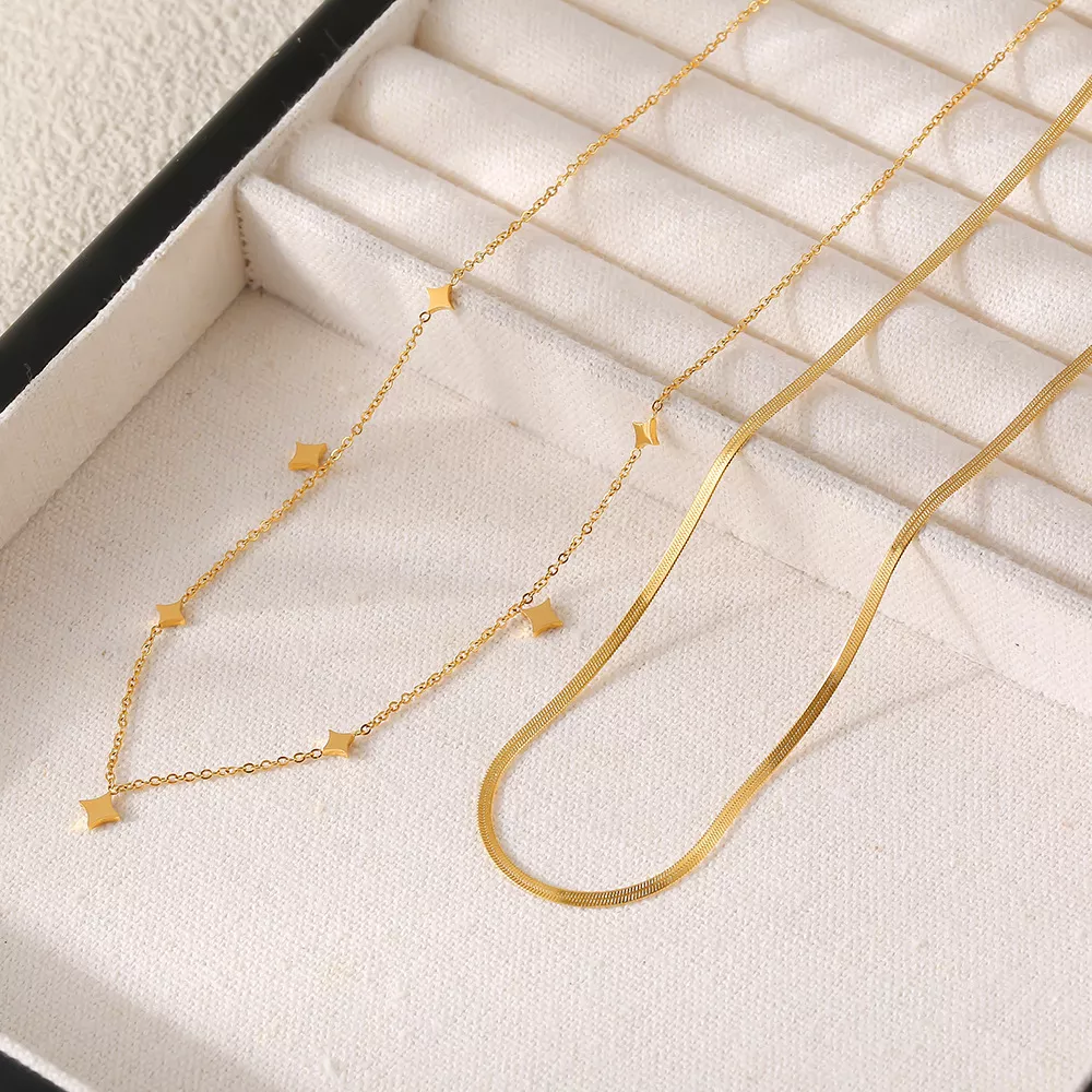 18K Gold-Plated Minimalist Necklace, image 2