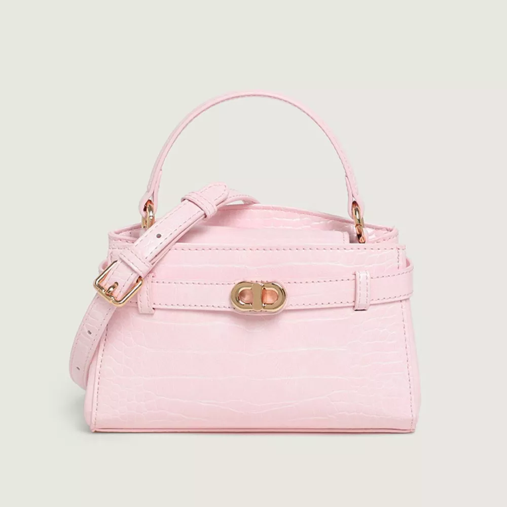 Crocodile-Embossed Crossbody Bag, image 4