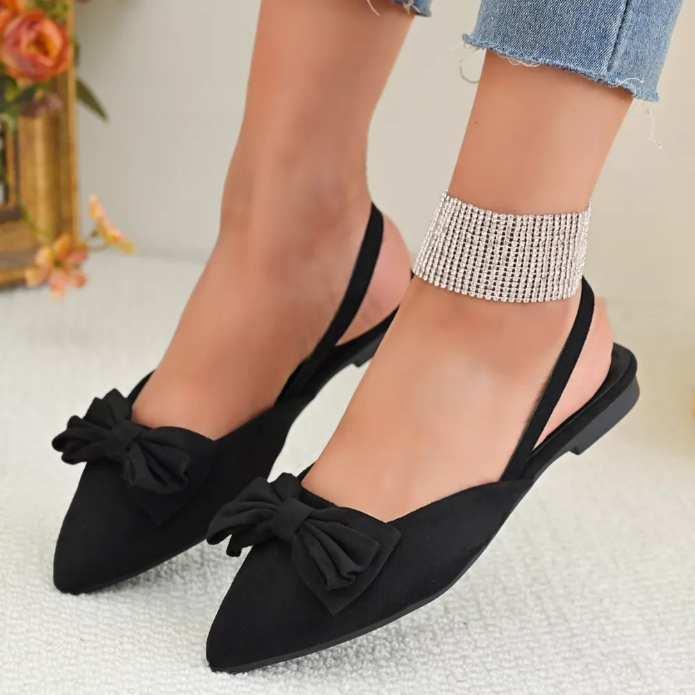 Bow-Decorated Slingback Sandals, image 15