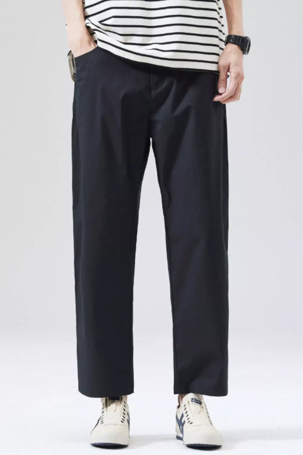 Men's Full Size Casual Loose Fit Cropped Pants Plus Size