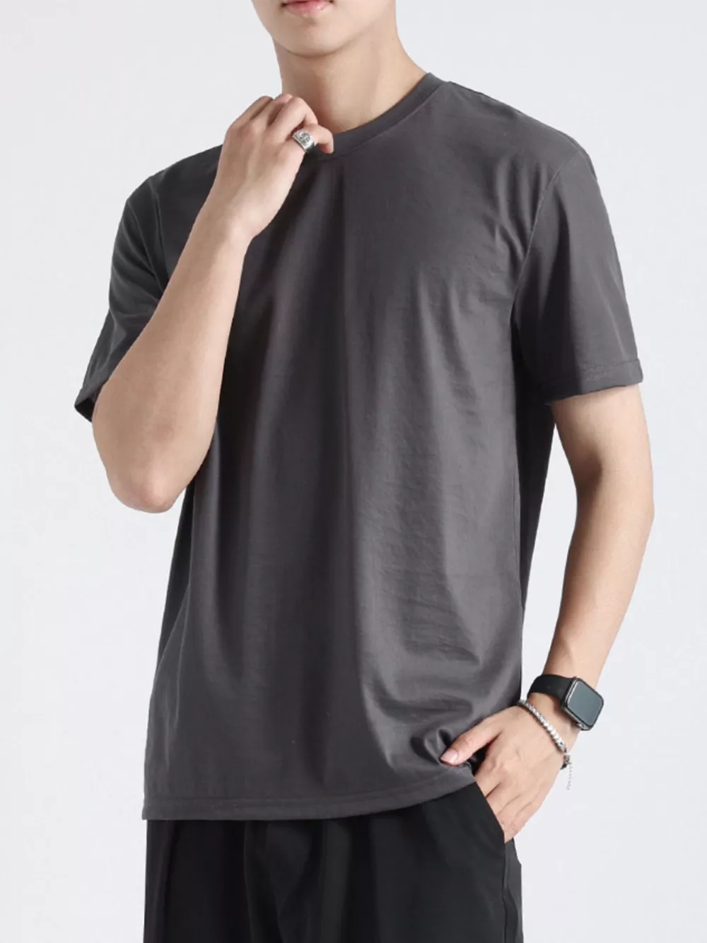 Men's Plus Size Casual Short Sleeve T-Shirt, image 6