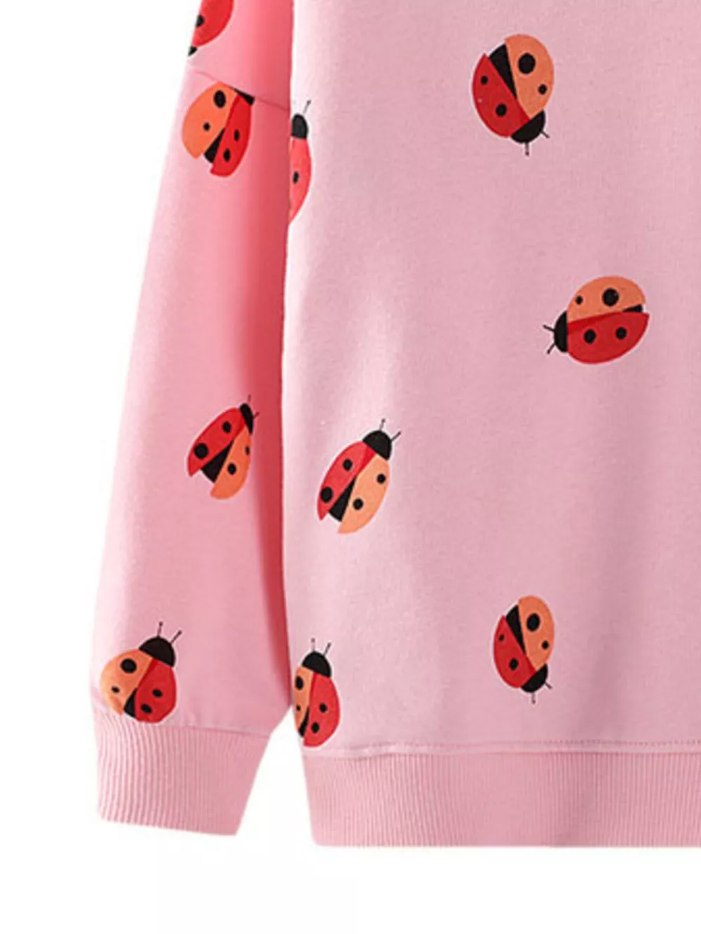 Children's Ladybug Print Crew Neck Sweatshirt, image 2