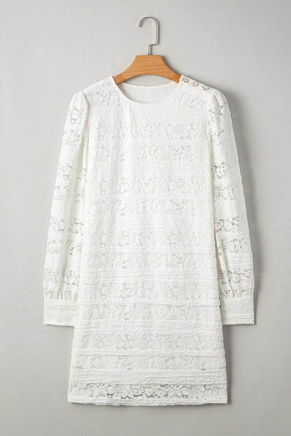 Lace Long Sleeve Mini Dress, image 8