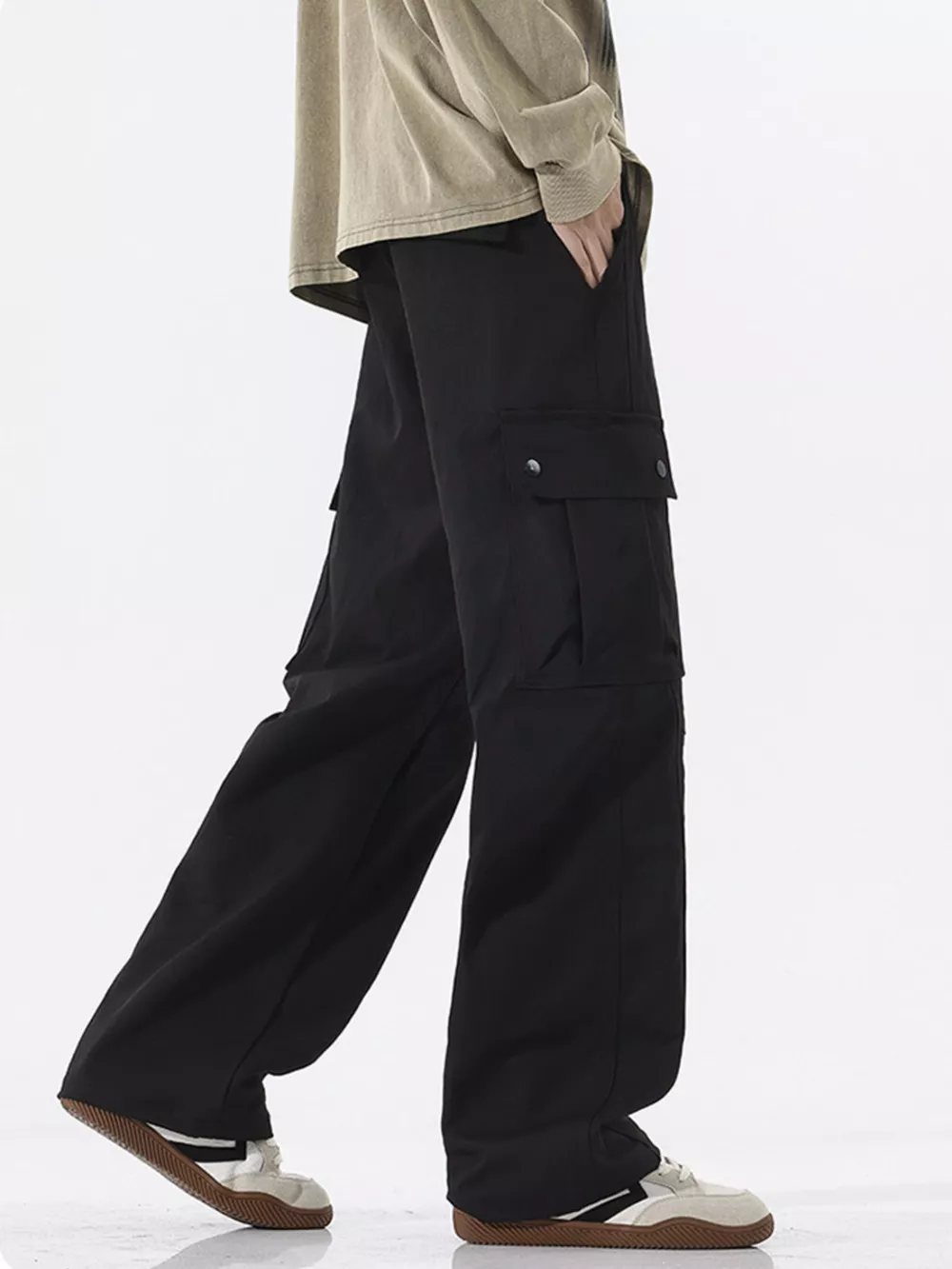 Men's Full Size Loose Fit Cargo Pants Plus Size, image 10