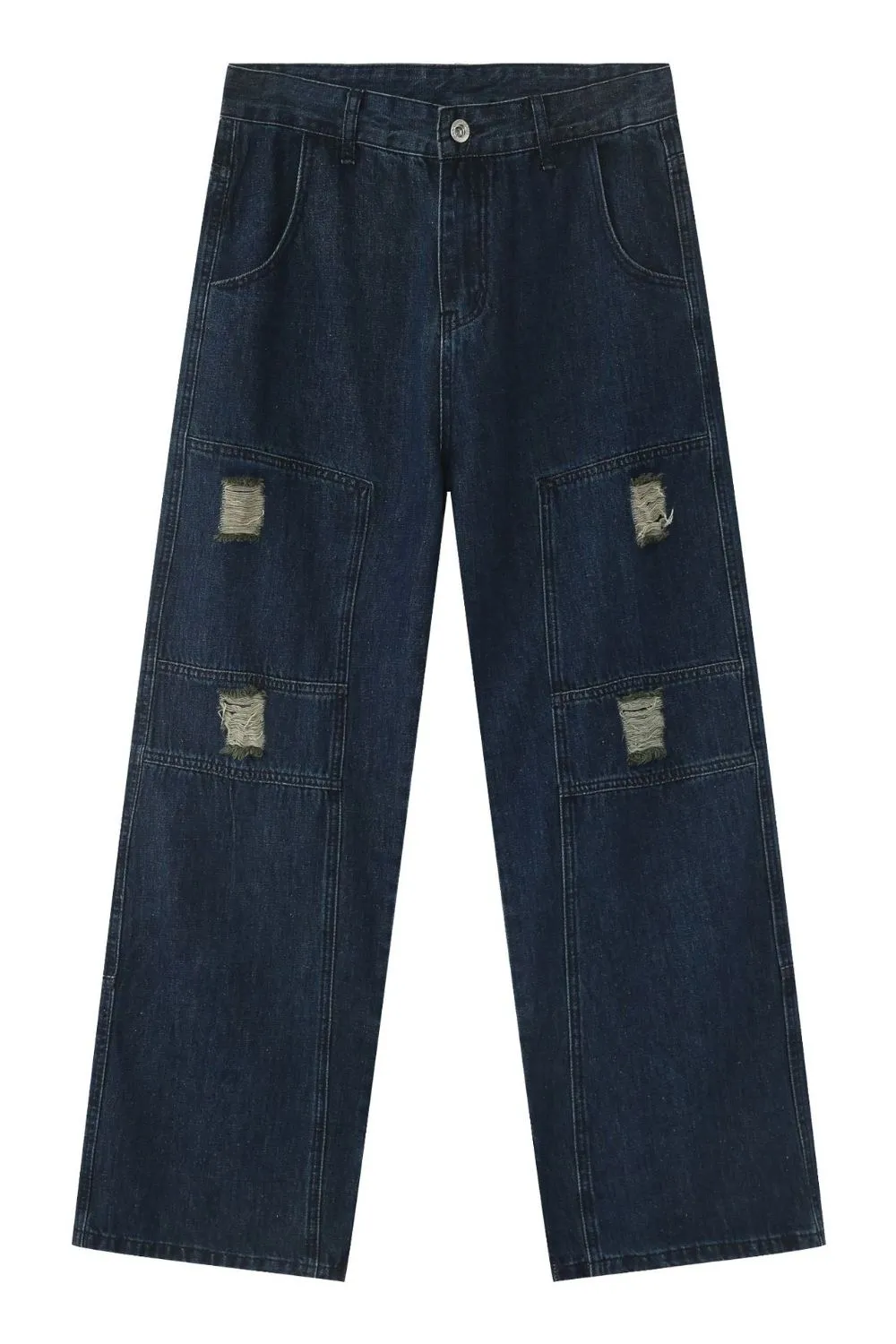 Men's Distressed Jeans with Pockets, image 5