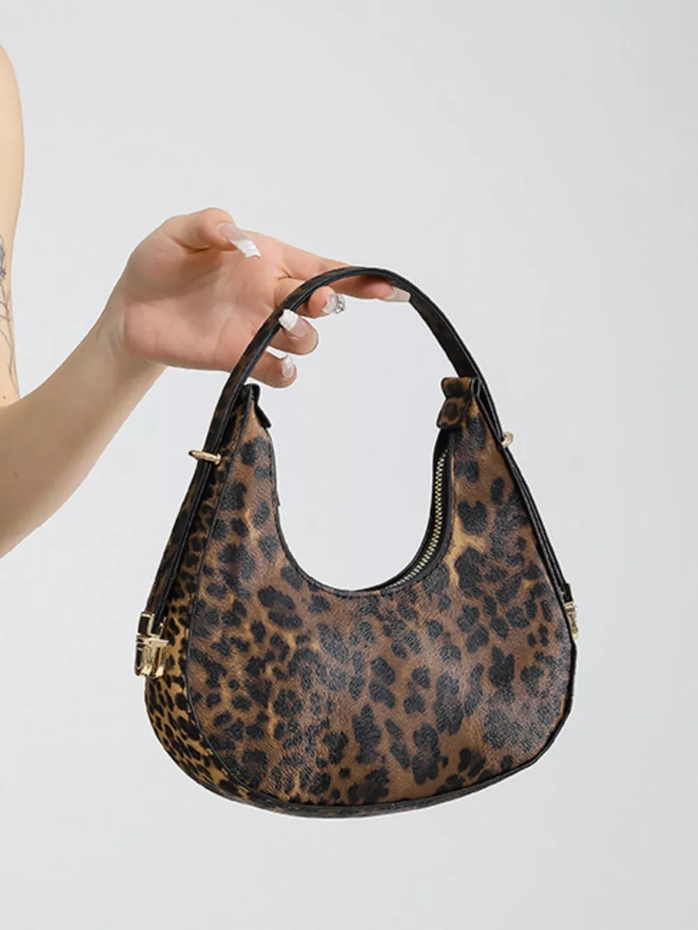 Leopard Print Shoulder Bag, image 5