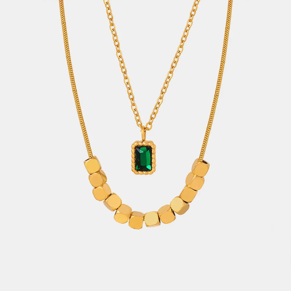 18K Gold-Plated Double-Layered Necklace, image 5