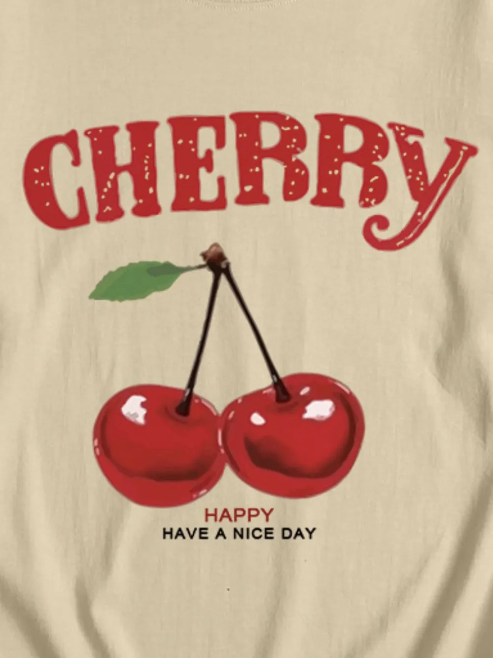 Plus Size Cherry Graphic Round Neck Short Sleeve T-Shirt, image 7