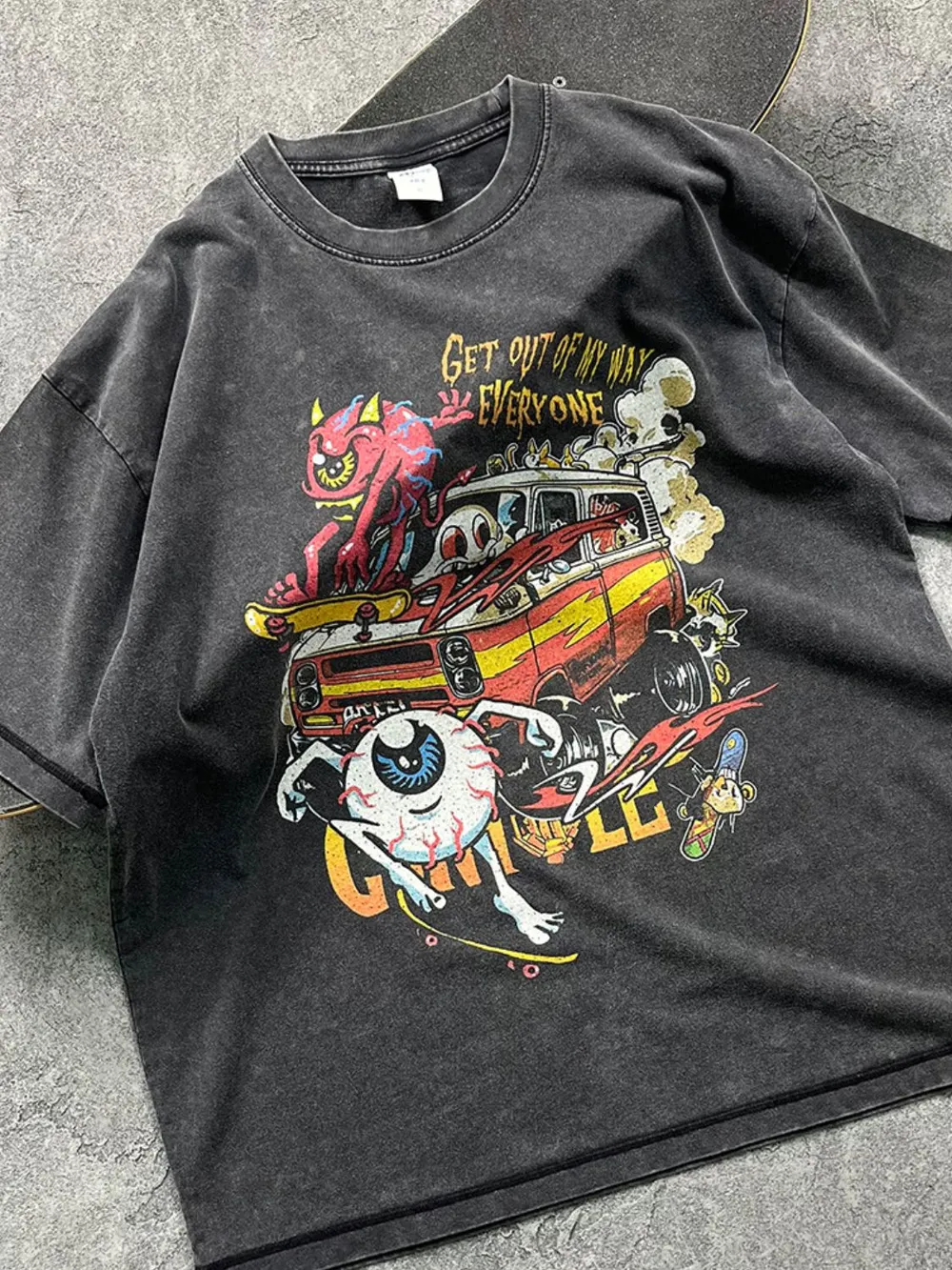 Men's Round Neck Half Sleeve Graphic T-Shirt, image 2