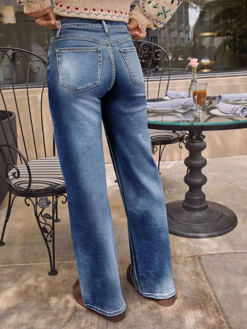 Washed Wide Leg Jeans, image 8