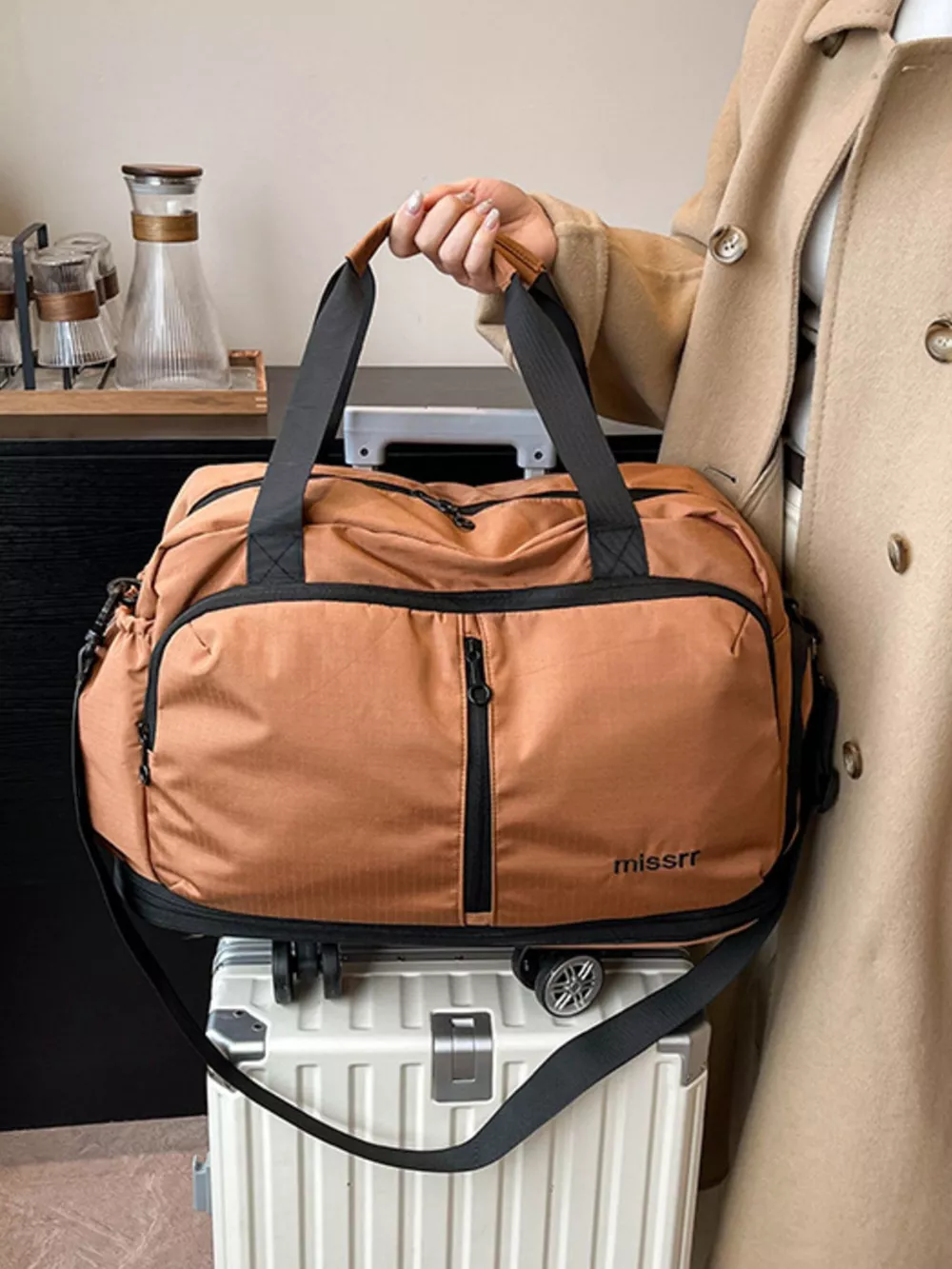 Rolling Nylon Travel Bag, image 6