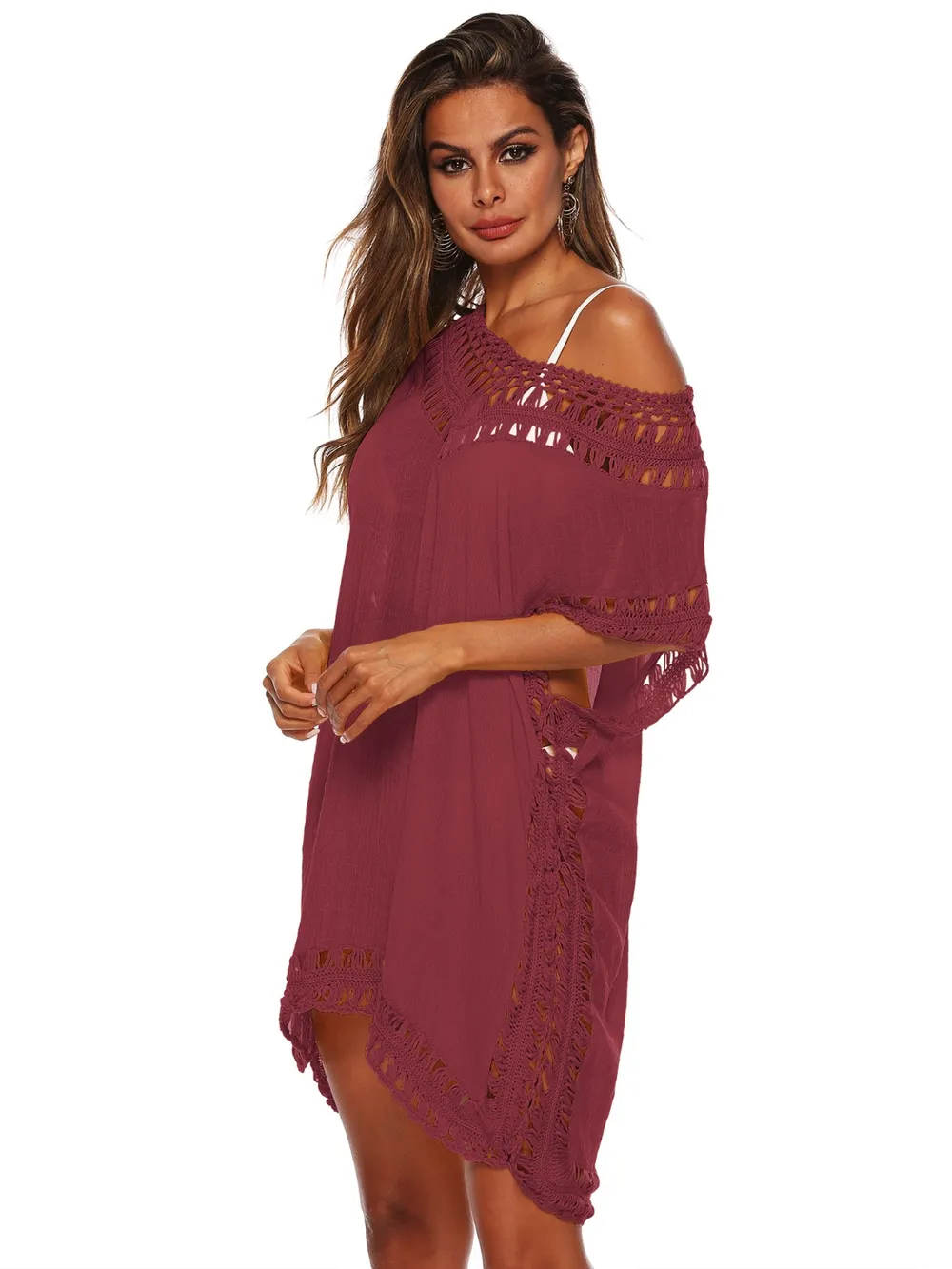 Cutout V-Neck Short Sleeve Cover-Up, image 29