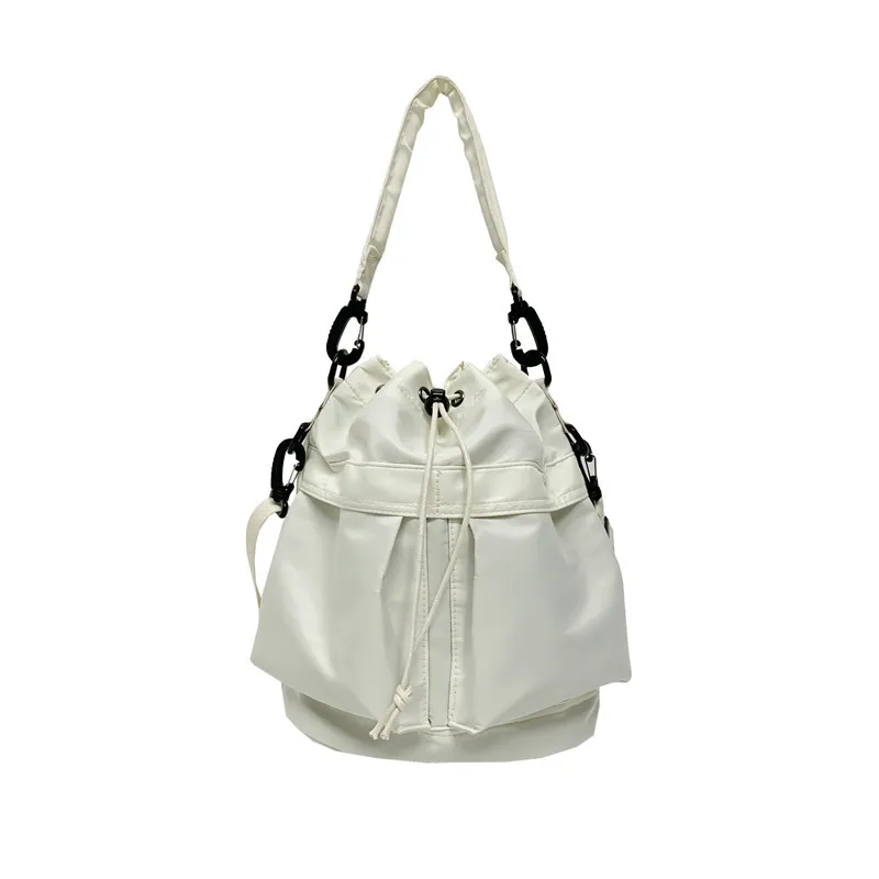 Drawstring Nylon Bucket Bag, image 8