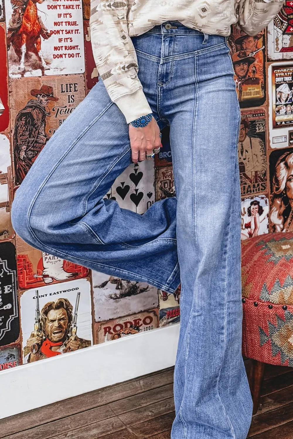 High-Waisted Wide Leg Jeans, image 7