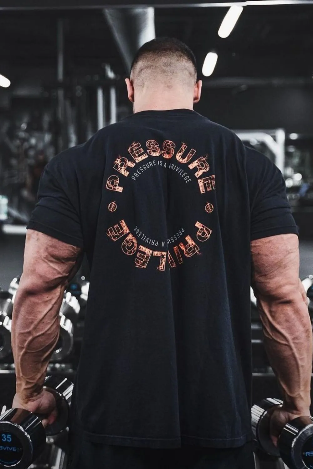 Men's Plus Size Letter Round Neck Short Sleeve T-Shirt