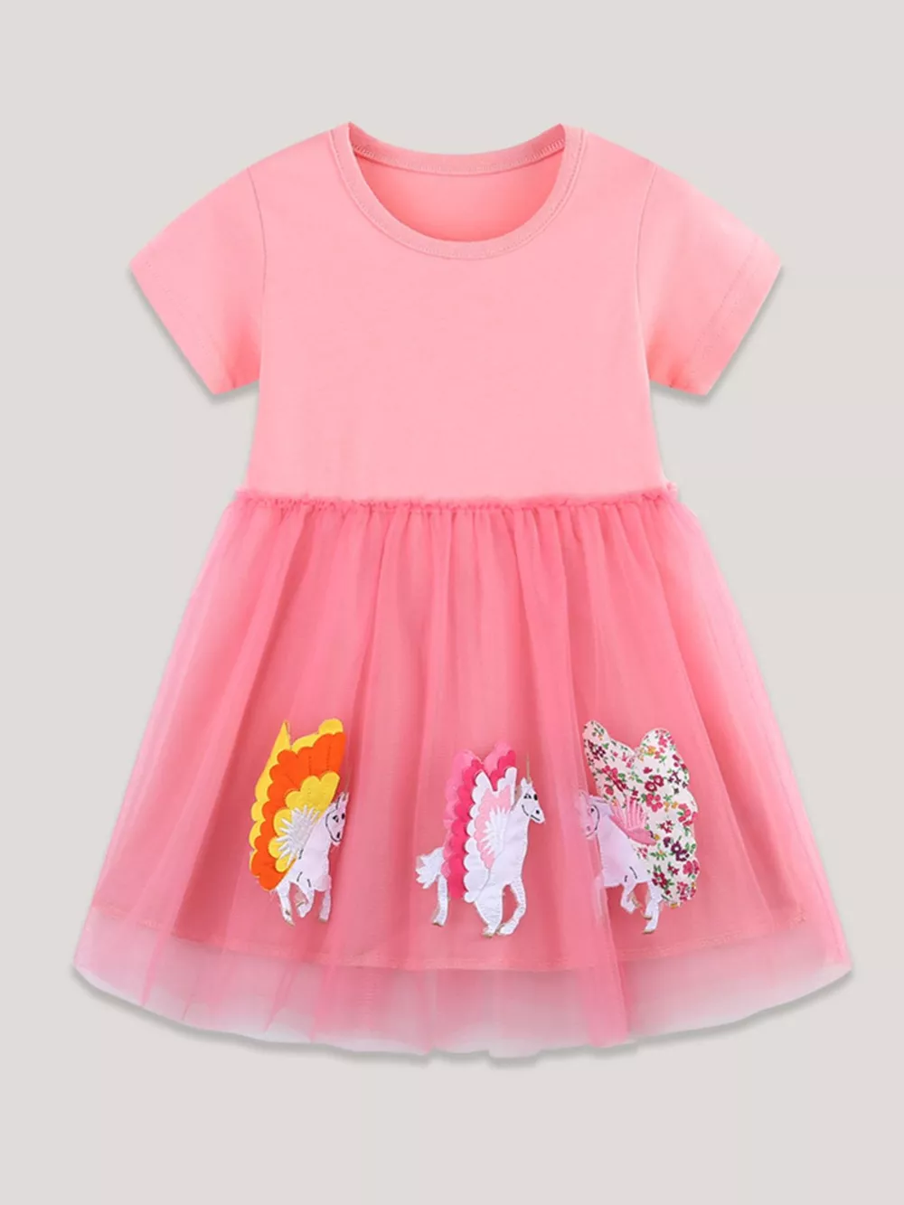 Children's Unicorn Applique Tulle Dress