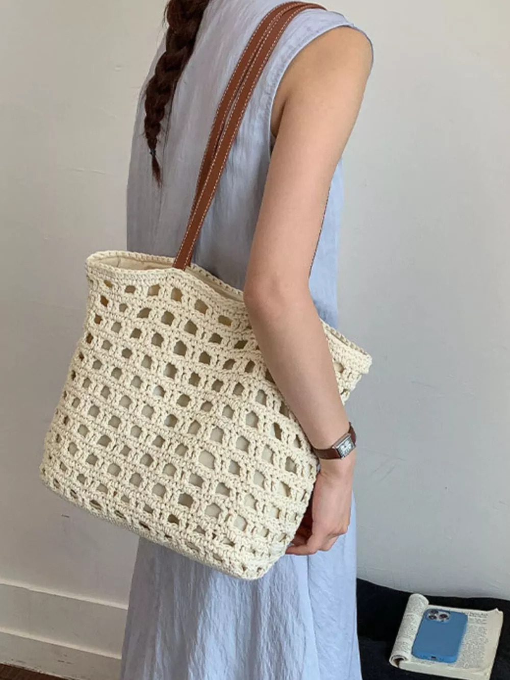 Woven Straw Handbag, image 10