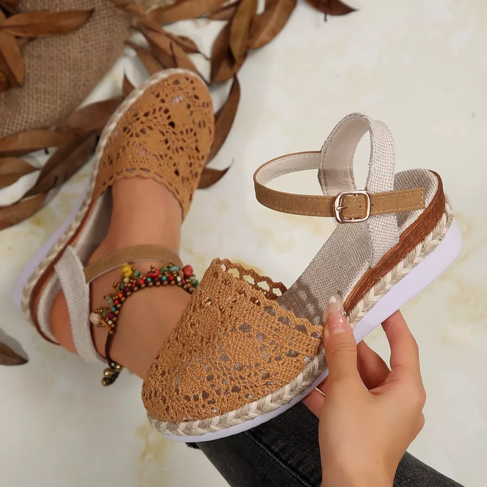 Floral Ankle Strap Espadrille Sandals, image 10