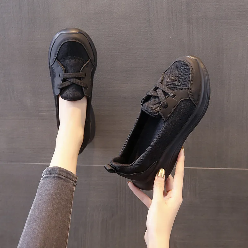 Round Toe Lace Up Sneakers, image 2