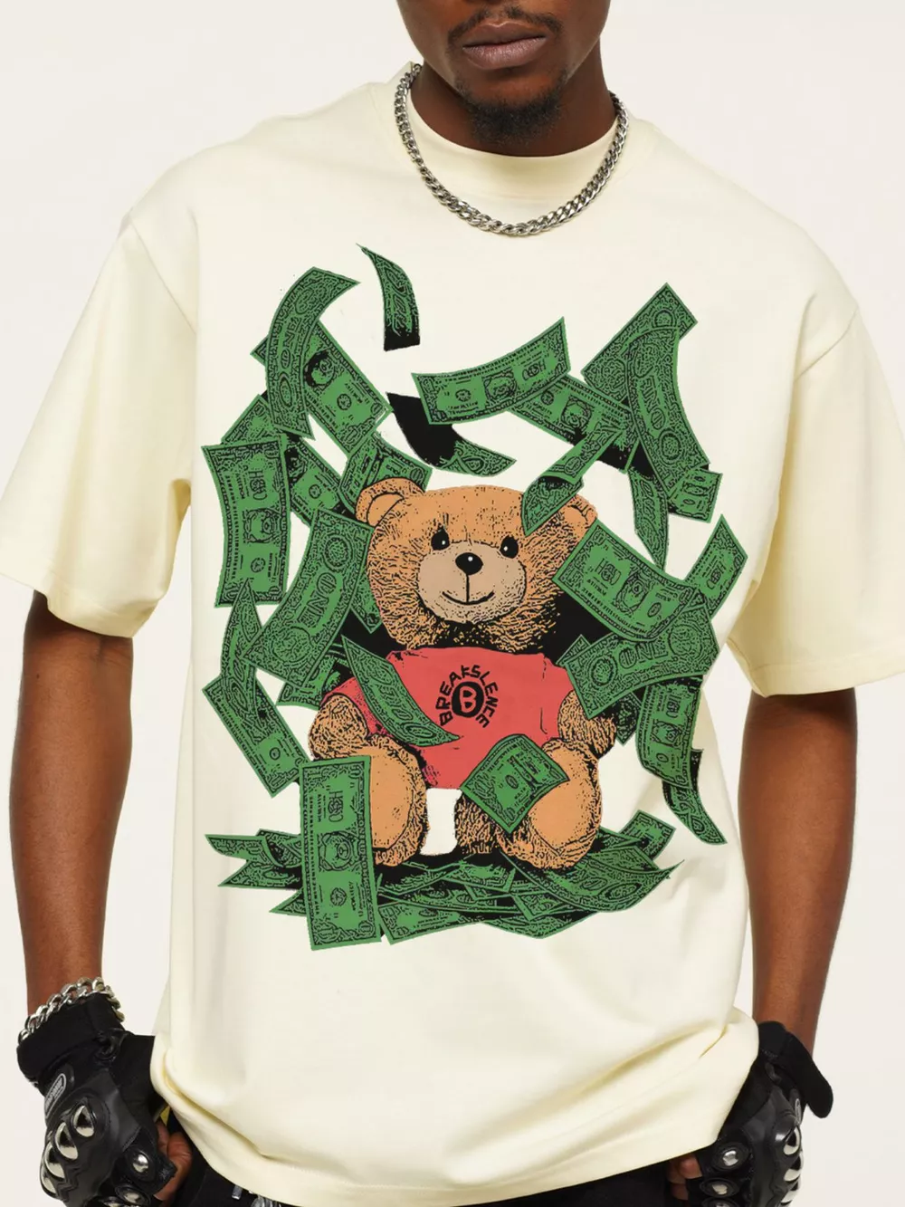 Men's Money Bear Graphic Short Sleeve T-Shirt, image 6