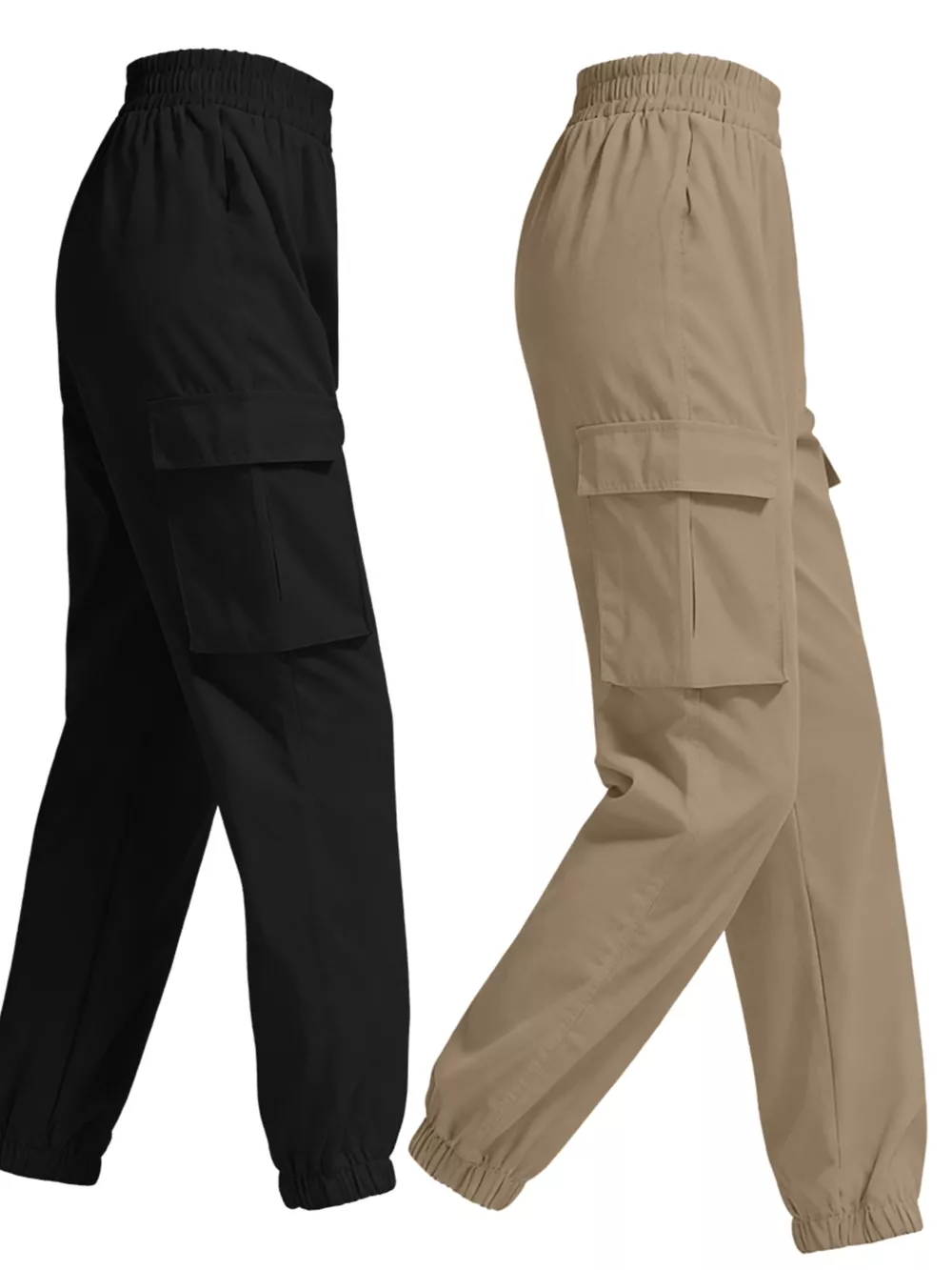 2 Piece Elastic Waist Cargo Pants, image 25