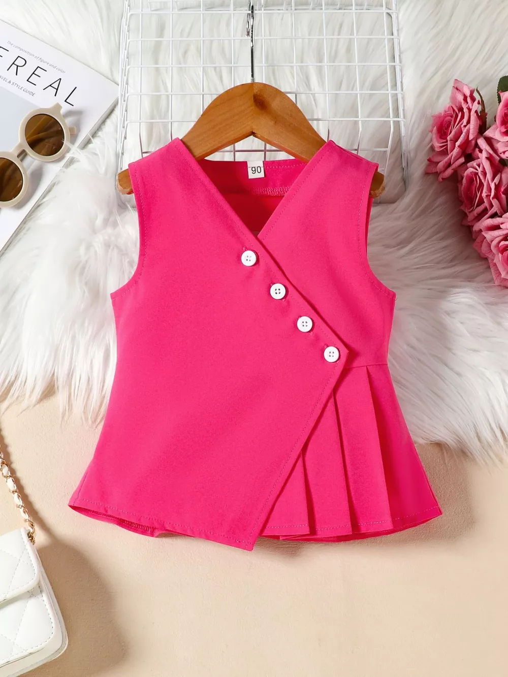 Children's Sleeveless Top and Wide Leg Pants Set, image 7