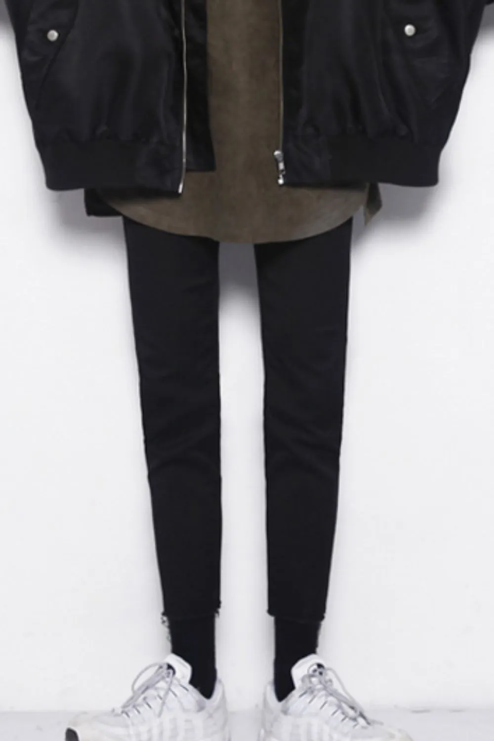 Men's Frayed Hem Skinny Jeans, image 5