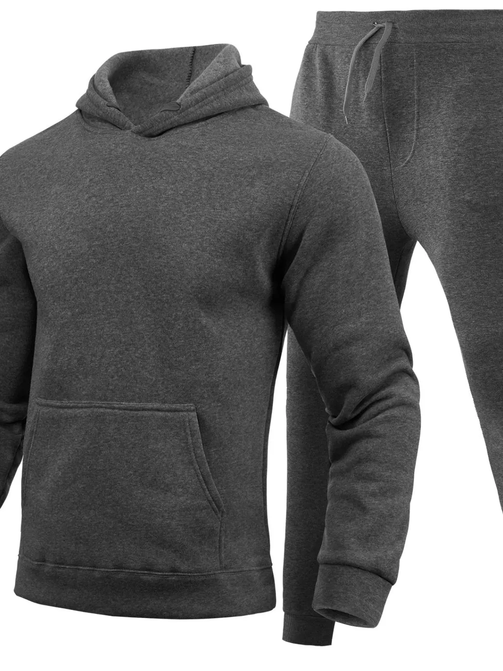 Men's Full Size Long Sleeve Hoodie and Pants Set Plus Size, image 5