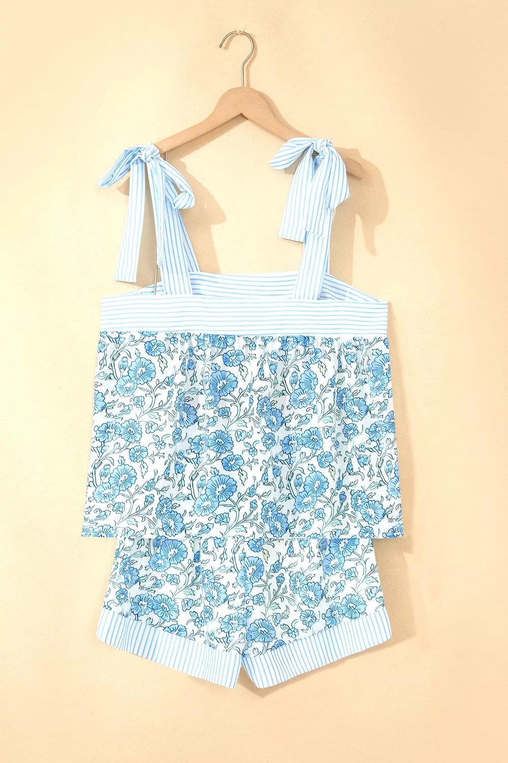Floral Print Tie-Strap Top and Shorts Set, image 5